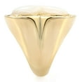 thumbnail image 6 of Gold Brass Ring with Synthetic Synthetic Glass in White for Women Style 1W043, 6 of 6