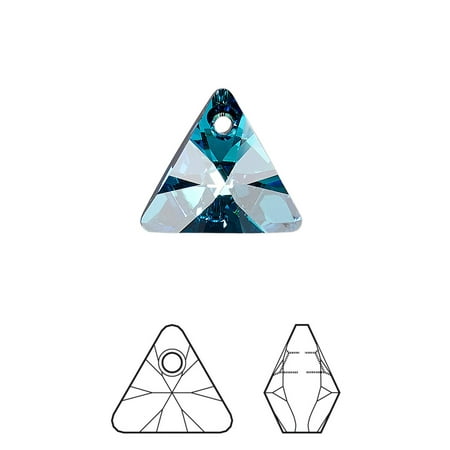 

Drop Crystal Passions crystal Bermuda blue P 16mm mini triangle pendant (6628). Sold individually.