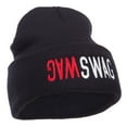 thumbnail image 5 of SWAG SWAG Embroidered Long Beanie - Black OSFM, 5 of 5