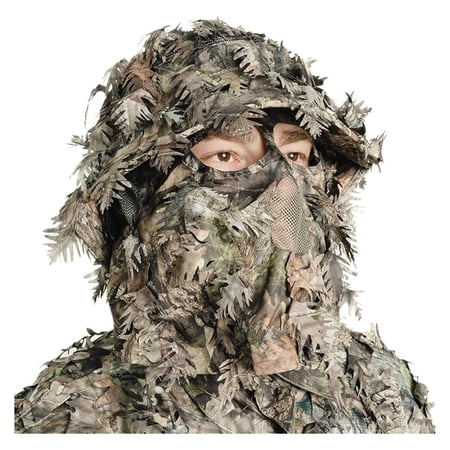 Realtree & 3D Leafy Camo Face Mask Bucket Hat for Men Deer and Turkey Hunting (Fully Adjustable OSFM)