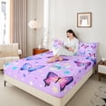 thumbnail image 4 of Castle Fairy Kawaii Flying Butterflies 4-Piece Full Size Sheets for Children Girls Boys,Dreamy Princess Bed Sheets,Cute Stars Animal Lightweight Sheet Sets,Luxury Bedroom Decor, 4 of 7