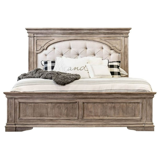 Highland Park Bed In Driftwood King, Driftwood Headboard King Size