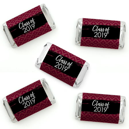 Maroon Grad - Best is Yet to Come - Mini Candy Bar Wrapper Stickers - 2019 Burgundy Graduation Party Small Favors - (Best Nail Wraps 2019)