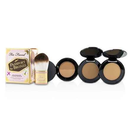 Bronzer Set - Too Faced Passport To Bronze Deluxe Bronzers & Flatbuki Brush Set - Make Up