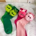 thumbnail image 4 of Milue Harajuku Cotton Socks for Women Y2K Cute 3D Plush Elf Doll Middle Tube Socks, 4 of 21