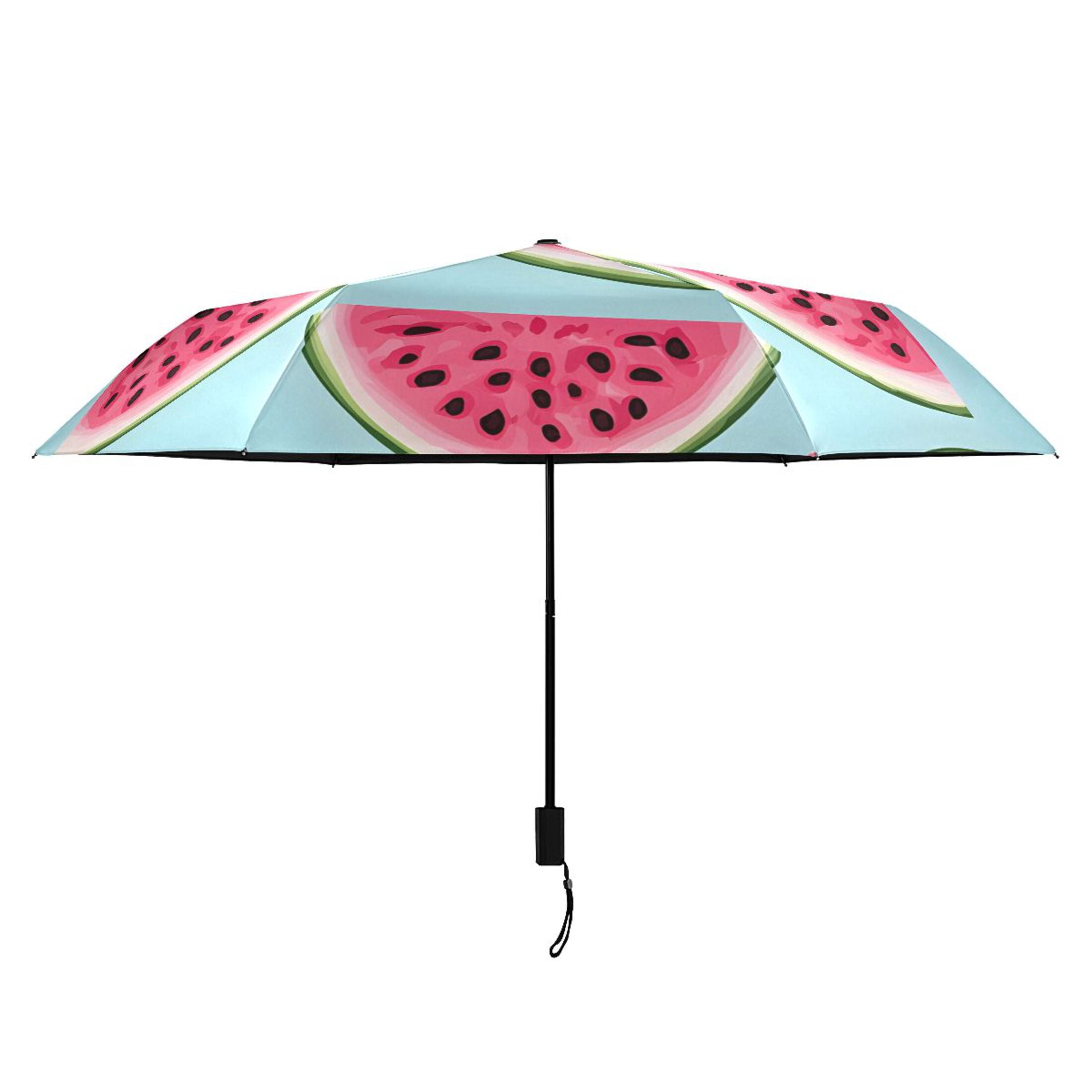 ALAZA Watermelons UPF 50+ Compact Folding Umbrella for Rain Travel Umbrella Packable