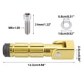 thumbnail image 3 of Unique Bargains 1 Pair Gold Tone Motorcycle Folding Foot Pegs Aluminum Alloy Motor Footrests Pedals Universal Foot Pegs Replacement, 3 of 6