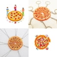 thumbnail image 5 of Pack of 7 Trendy Neckchain/Keychain Novelty Pizza Charm Necklaces/Keyrings Eye catching Accessory for Food themed Gifts, 5 of 8