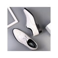 thumbnail image 7 of Harsuny Mens Wedding Glossy Oxford Shoe Smooth Classic Dress Shoes Party Nonslip Low Top White 45, 7 of 7