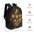 thumbnail image 2 of 16.1in Wres-Tler W-W,E Backpack with Pocket Cartoon Backpack Travel Laptop Daypack Bags For Men Women, 2 of 8