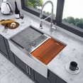 thumbnail image 3 of Farmhouse Apron Double Bowl Stainless Steel Kitchen Sink with Workstation, 3 of 4