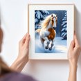 thumbnail image 3 of Running Horse Winter Scene 5D Diamond Embroidery Kits DIY Art Mosaic  Rhinestone Decor, 30*40cm, frame not included.,6123, 3 of 5