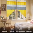 thumbnail image 5 of Yellow Gray Abstract Swag Curtain Valance for Windows, Strip Geometric Window Treatments Short Swag Topper for Kitchen Windows Bathroom Bedroom, 28"x36", 5 of 8