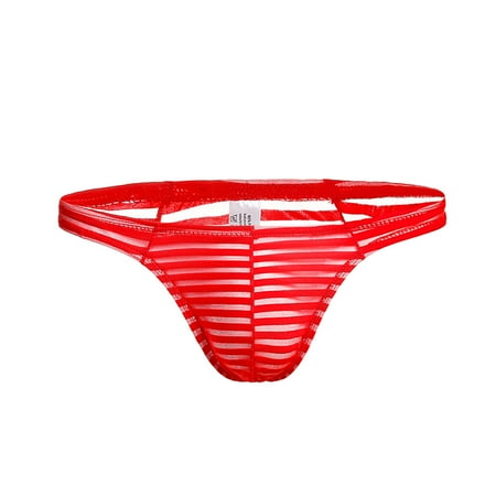 

DORKASM Mens Thongs and Pack Comfortable Breathable Underwear for Men Pack Cotton Underwear for Men Red XL