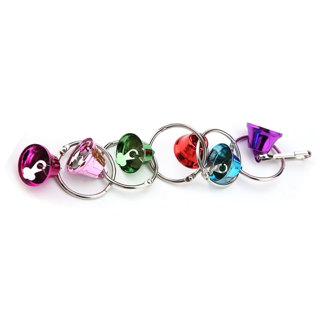 Puro Toy Bell, Elegante Juguete Colgante Con Campanas Coloridas Y Tono De Llamada Crujiente Para Loros Medianos Y Pequeños, Sol Dorado, Monje, Periquito, Etc.