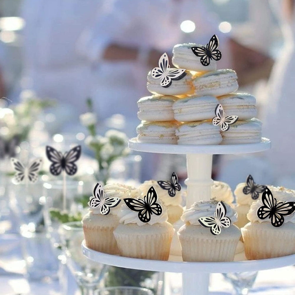 13pcs 3D Butterfly Cake Toppers, for Girls Women's Birthday Cake Decorations Butterfly Party DecorationsStyle:Style 4;