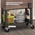 thumbnail image 4 of YYAo 60 Quart Cooler Ice Chest with Bottom Shelf and Bottle Opener, Insulated Cooler for Backyard, Deck, Poolside Party, Brown, 4 of 7