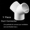 thumbnail image 3 of 4in Ducting T/Y Splitter Connector For Extractor Fan Ventilation Duct Pipe Tube, 3 of 9