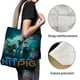 thumbnail image 3 of Hitpig Bolso de tela con estampado de lienzo para mujer, bolsa de compras reutilizable y estética, con cremallera interior, regalo para mujer,40*40cm., 3 of 6