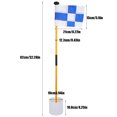 thumbnail image 2 of Herwey Ensemble de Mât de Drapeau Amovible pour Golf avec Drapeau à Carreaux Bleu Blanc, 2 of 6
