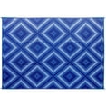 thumbnail image 1 of Camco Tapis de Patio Extérieur Portable Réversible 9 par 12 Pieds Design Diamant Bleu, 1 of 6