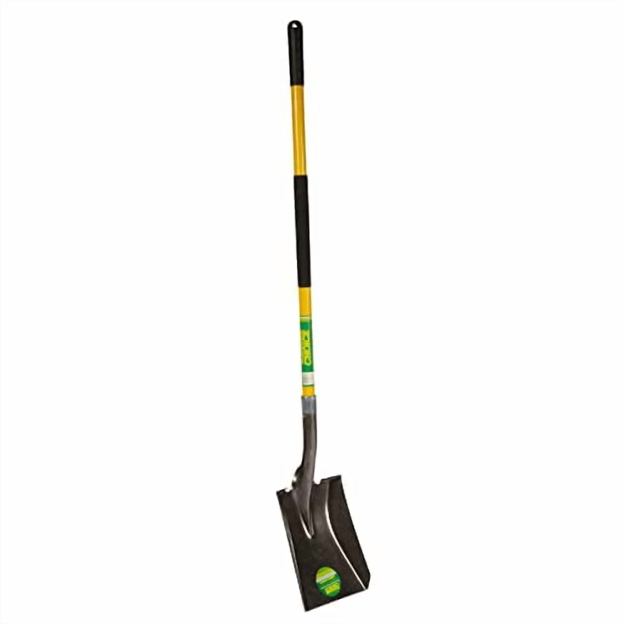 Professional's Choice Square Point Shovel - Sturdy 54” Fiberglass Handle - Heavy Duty 14 Gauge Steel Head