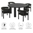 thumbnail image 2 of Modway 5-Piece Dining Table and Chairs Set in Charcoal Graphite, 2 of 4