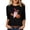 Black-4, variant on Halloween Shirts for Women 3/4 Sleeve Casual Crewneck Funny I'm Just Here for The Boos Graphic T Shirt Halloween Tops