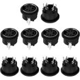 thumbnail image 1 of HUGFEGWE 10Pcs S-Video PCB Mount 4 Pin Jack Socket Connector Audio Video Connector Black MDC-4-04 U2536-19585, 1 of 7