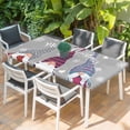 thumbnail image 2 of Christmas Grey Table Cloths for 3 Foot Rectangle Tables, Cute Gnomes Xmas Winter Snowflakes Patio Waterproof Elastic Fitted Tablecloths, Washable Rectangular Table Cover for Camping, 2 of 8