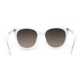 thumbnail image 4 of Womens Stylish Inset Lens Horn Rim Oversize Plastic Sunglasses Black White Silver Mirror, 4 of 4