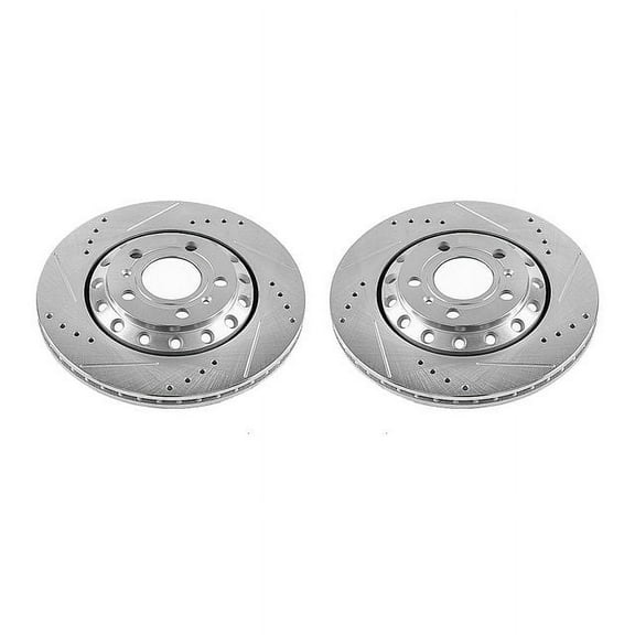 Power Stop EBR1010XPR Evolution Drilled & Slotted Rotors -Rear