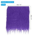 thumbnail image 2 of Unique Bargains 6 Pcs 10 x 10 Inch Plush Faux Fur Fabric Square Fluffy Faux Fur Patches Cuts, Purple, 2 of 6