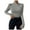 Grey, variant on SHITINN Womens Slim Fitted Deep V Neck Wrap Top Long Sleeve T Shirts Womens Short Sleeve Shirts Womans Tops Womens Summer Tops