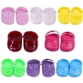 thumbnail image 5 of AlevRam 3 Pairs 18 inch Doll Shoes Sandals, Colorful Hole Slippers for 18 inch Dolls, Cute Summer Doll Accessories, Fits Most 18 inch Dolls, Random Candy Colors, 5 of 6