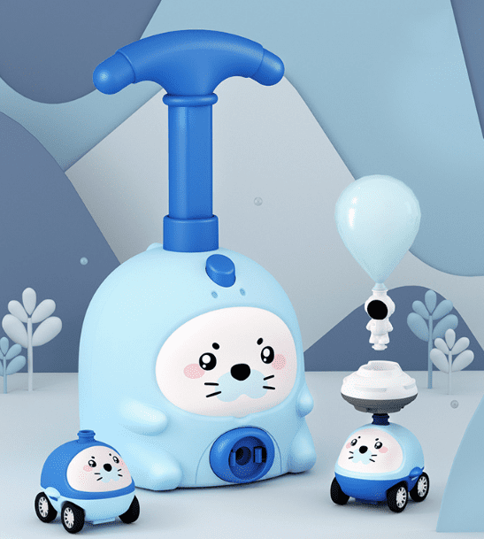 VONTER Balloon Powered Cars Balloon Racers Aerodynamic Cars Stem Toys Party Supplies Preschool Educational Science Toys with Manual Balloon Pump for Kids Boys Girls 3+ and Classroom