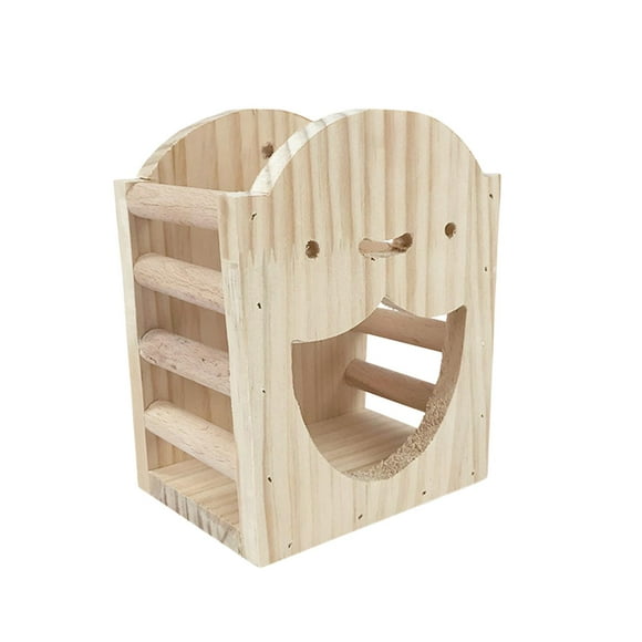 Yinanstore Natural Wooden Rabbit Hay Rack Food Dispenser Manger Hay Feeder Hanging Hay Dispenser for Rabbits Small Animals Bunny Chinchilla Less Wasted