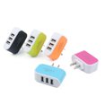 thumbnail image 4 of freestylehome Universal Candy Color 3 USB Multi-Port Wall Charger US Plug Wall Adapter Cube Block AC 110-220V 5V, 4 of 9