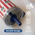 thumbnail image 5 of YAYA My First Travel Tumbler for Preschool & Kids 3+, Insulated Stainless Steel Tumbler with Reusable Silicone Straw & Spill-Proof Lid, Cup Holder Compatible, BPA-Free, 12oz, USA Bears, 5 of 8