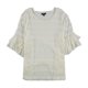 thumbnail image 1 of Alfani Blusa con volantes texturizados para mujer, blanco roto, grande, 1 of 1