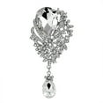 thumbnail image 1 of Ayyufe Brooch Pin Big Rhinestone Hollow Design Alloy Engagement Brooch for Women, 1 of 7