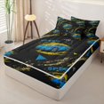 thumbnail image 2 of Homewish Speed Race Car Zipper Twin Comforter Sets with Fitted Sheet and 2 Pillowcases for Boys, Cheskered Flag Zipper Bedding Set, Black Reversible, 4 Pieces, 2 of 6