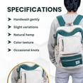 thumbnail image 4 of Traveller Hemp Backpack with Six Compartments | Durable Backpack with Cotton Lining and Secure Closures | 17L capacity (Green), 4 of 5