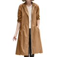 thumbnail image 2 of Long Windbreaker Jacket Women 2025 Long Sleeve Lightweight Loose Windproof Zip Up Coat with Pockets Outerwear, 2 of 6