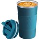 thumbnail image 1 of Termo de Café CHAO 510 ml con Diseño de Protector de Mano de Silicona Antideslizante Termo Agua de Gran Capacidad de Acero Inoxidable Azul, 1 of 5