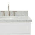 thumbnail image 4 of Ariel Hamlet 43 In. Right Offset Oval Sink Vanity With 1.5 In. Carrara White Countertop In White, 4 of 11