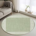 thumbnail image 2 of Sage Green Retro Greek Key Large Area Rugs for Bedroom Living Room, Soft Non Slip Carpet Bedside Rug, Geometric Greece Ancient Rustic Round Floor Cover Kitchen Accent Rug 4' for Dining Room/Office, 2 of 9