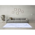 thumbnail image 3 of Ahgly Company Indoor Round Solid Blue Modern Area Rugs, 6' Round, 3 of 4