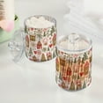 thumbnail image 2 of Yayeee 2 Pack Qtip Holder Bathroom Cotton Swab Canister with Lid Clear Dispenser Set, Brown Nordic Christmas House, 2 of 6
