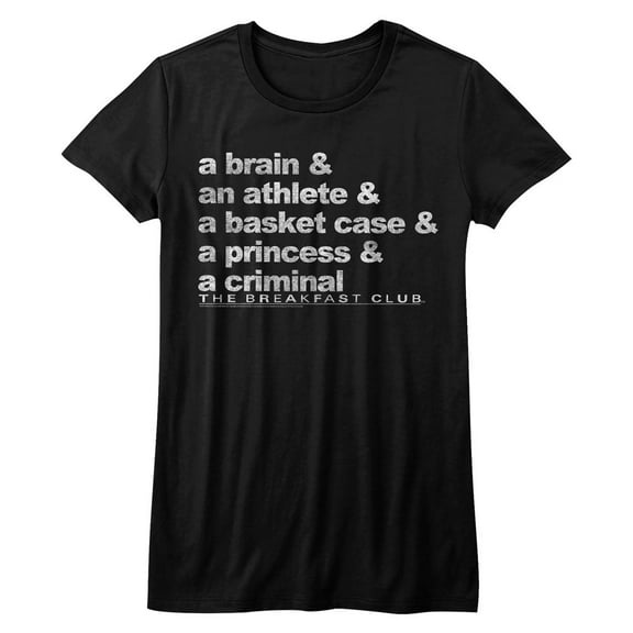 Breakfast Club Word Up Black Junior Women's T-Shirt